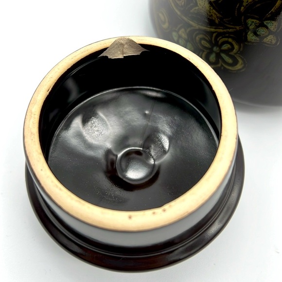 Vintage Franciscan Madeira Tall Earthenware Coffee Pot - Brown w/ Green Floral - Picture 11 of 15